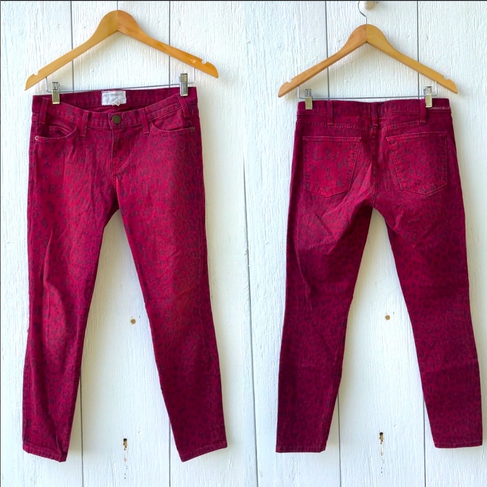 ✨HP✨Current/Elliott Red Cheetah "The Stiletto" Jeans - Picture 2 of 5